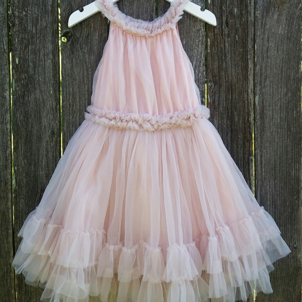 NWT Girls Pink Mauve Pretty Tulle Dress Gown